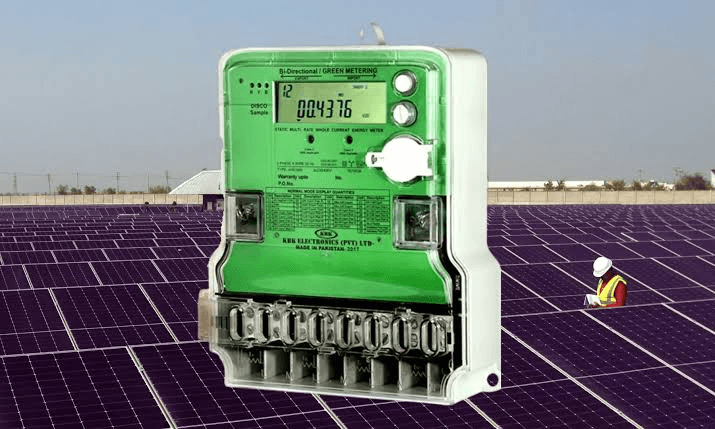 Rooftop solar panels connected to the HESCO grid via net metering